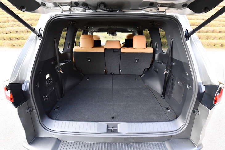 レクサスLX600（3列目シート格納時のラゲッジスペース）