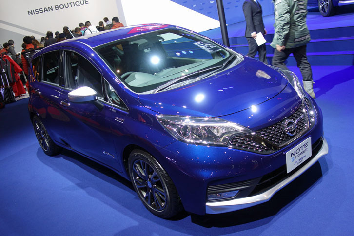 「セレナAUTECH」とともに出展された「ノートe-POWER AUTECHコンセプト」。アナウンスはされなかったが、第2、第3のAUTECHモデルとして発売されるのだろうか。