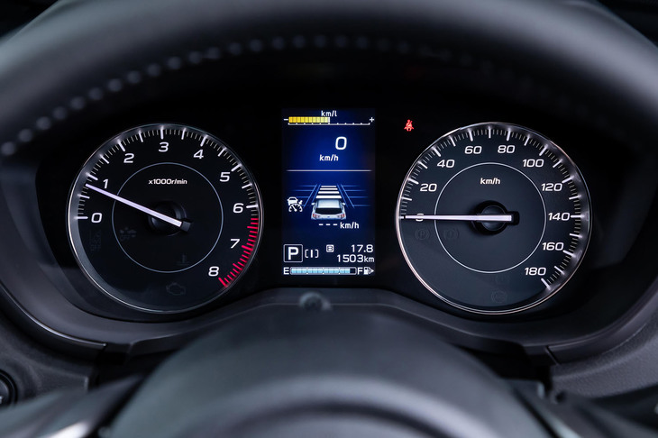 従来型と同様にメーターは2眼タイプで、中央にはカラー表示の4.2インチマルチインフォメーションディスプレイが配置されている。従来型よりも速度計の目盛りが細かくなるなどのデザイン変更が行われた。
