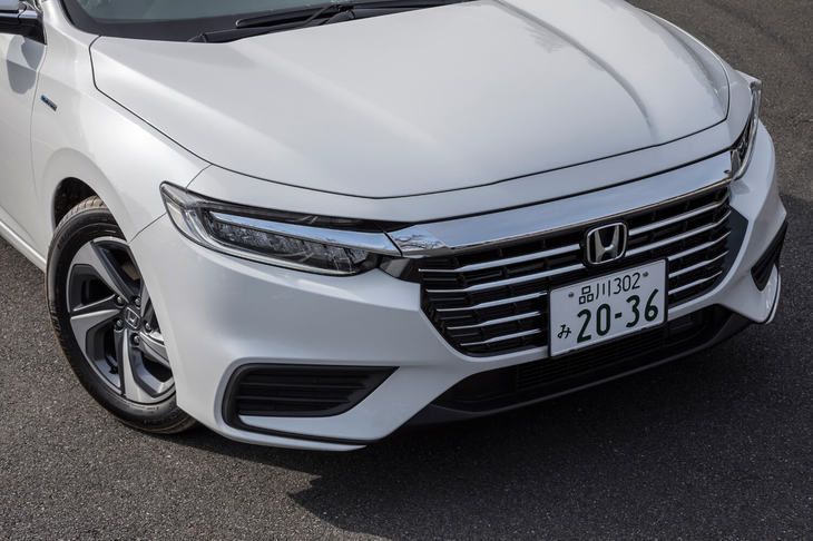 2018年3月のニューヨークショーで初公開された新型「インサイト」。「刀をモチーフにした」というフロントグリルのメッキのバーが、日本仕様の特徴だ。