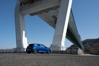 因島大橋の下で。全長は1270mもある。