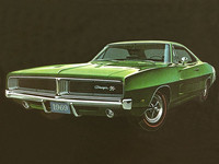 「ダッジ・チャージャー」
1966年に登場したマッスルカーで、大排気量のV8エンジンを搭載する。この映画に登場するのは440キュービックインチ（7.2リッター）のエンジンのモデル。
