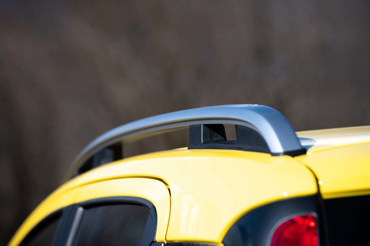 シルバーのルーフレールも「パンダ クロス4×4」の専用装備となっている。