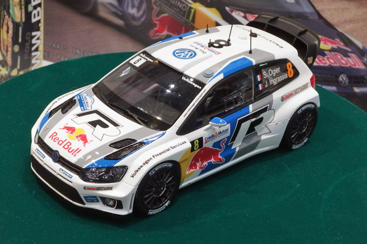アオシマが輸入販売しているBELKITSの1/24「フォルクスワーゲン・ポロR WRC」。発売中で価格は6696円。