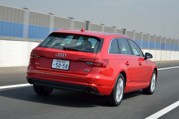 エアロダイナミクスの最適化にも注力したとアピールされる、新型「A4アバント」。空気抵抗を示すCd値は0.26。