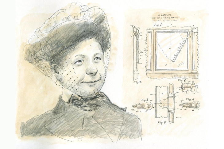 メアリー・アンダーソン（1866-1953）
	ゴムの付いたアームでウィンドウを拭くという、今日に続くワイパーの原理を最初に考案した人物だが、当時は誰もこの機構に興味を示さなかった。