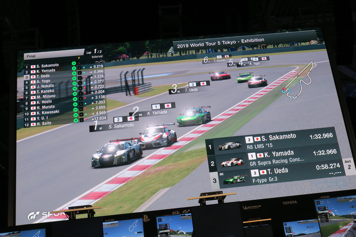 プレスカンファレンス後にはプレイステーション4用レースシミュレーションソフト「グランツーリスモSPORT」を使ったe-Motorsportsのデモレースが開催された。