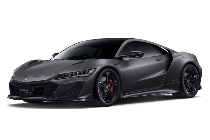 2代目「NSX」の最終モデル「タイプS」。ホンダ初のマットカラーとなる「カーボンマットグレー・メタリック」をまとったモデル（写真）は、10台限定で販売される。