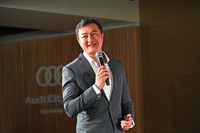 アウディ ジャパンのマティアス・シェーパース ブランドディレクターはアウディはずっと銀座への進出が夢だったと語った。