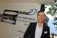 ターンテーブルの大手メーカー、ブマット社のティモ・ブルクマイヤー社長。コンコルソ・ヴィラ・デステ2017の会場で、2017年5月28日撮影。