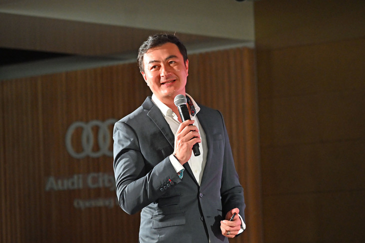アウディ ジャパンのマティアス・シェーパース ブランドディレクターはアウディはずっと銀座への進出が夢だったと語った。