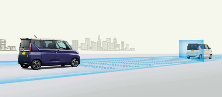 ミリ波レーダーを装備したことにより、運転支援装備「プロパイロット」はよりスムーズな制御が可能になっている。