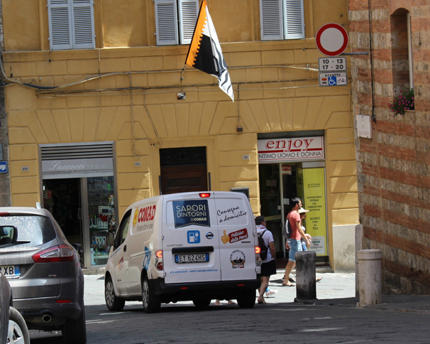 コナードの「e-NV200」の場合、お客さんが払う配送料は1回あたり4.9ユーロ（約570円）と少々高め。それでもお年寄りは、買い物で重い荷物を運ぶ苦労から解放されるだろう。