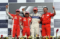 第3戦バーレーンGP、マッサ優勝でフェラーリ1-2達成 【F1 08】