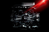 「FA24」型2.4リッター水平対向4気筒直噴ターボエンジン。「アセント」（北米向けの3列シートSUV）や「WRX S4」など、スバル車のなかでもパワーが求められるモデルに幅広く搭載されている。
