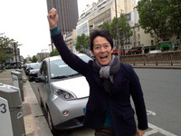 気合を入れる筆者。