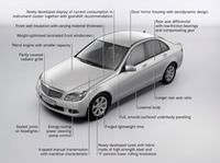 独メルセデス・ベンツが低燃費化したCクラスを発表の画像