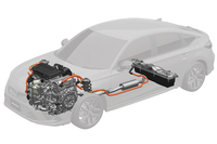 「ホンダ・シビック」にハイブリッドモデル「e：HEV」が登場　2022年7月1日に発売の画像