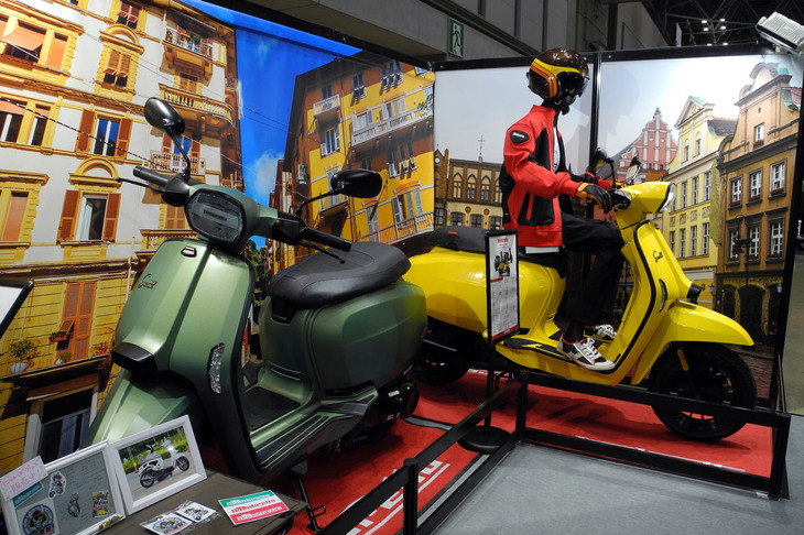 ランブレッタの展示エリアの様子。