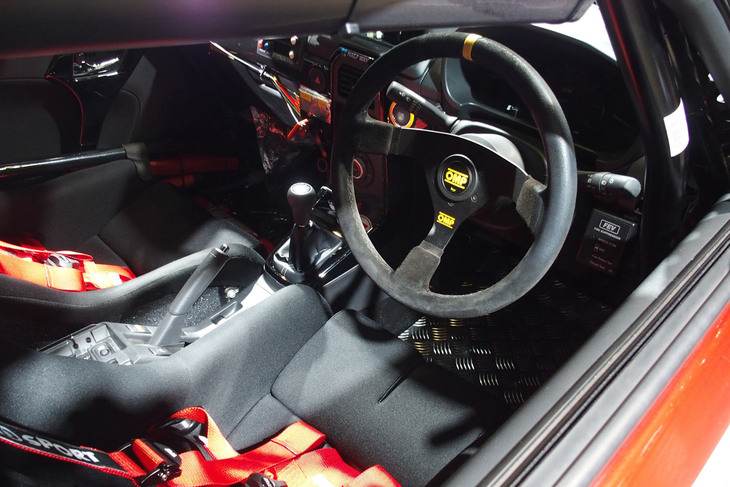 ダイハツ・コペンGRスポーツ（ラリー参戦車両のコックピット）