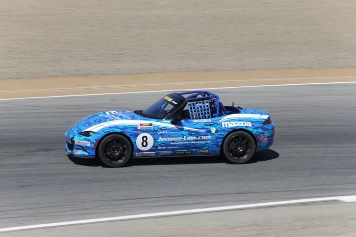 ナサニアル・スパークス選手（アメリカ）の「MX-5」。9月10日に開催された第1レースは2位、11日の第2レースは1位でフィニッシュし、総合優勝した。