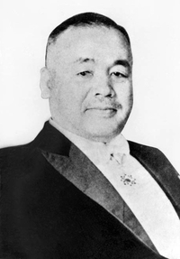 中島飛行機の創業者である中島知久平（1884-1949）。