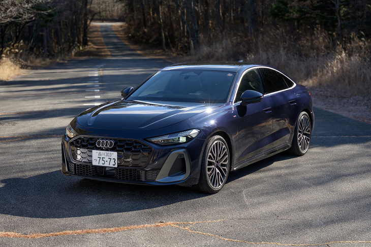 「アウディA5 TDIクワトロ150kW」は2リッターガソリンモデルや「S5」などよりも遅れて国内に導入。車両本体価格は716万円ながら、今回の試乗車は多数のオプション装着によって965万円にも達している。