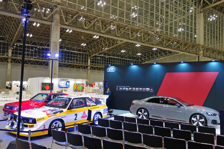 アウディブースの様子。