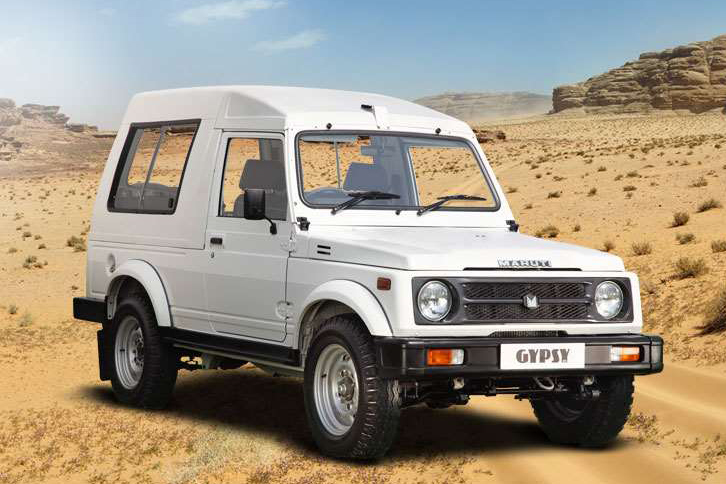 2代目「ジムニー」と基本設計を同じくする、マルチ・スズキ・インディアの「ジプシー」。ロングホイールベースの車体に架装された、独自のハイルーフボディーが目を引く。