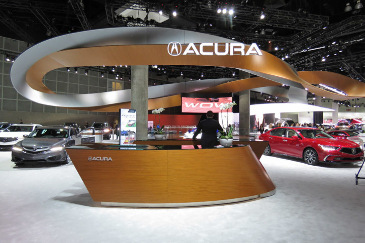 ロサンゼルスモーターショー2017のアキュラブースの様子。