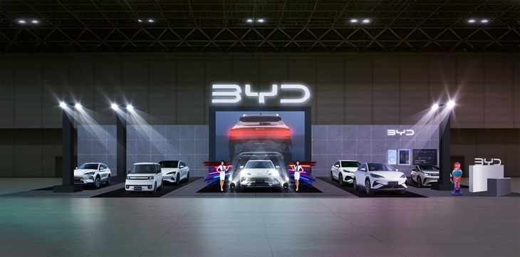 「東京オートサロン2026」でのBYDのブースイメージ。