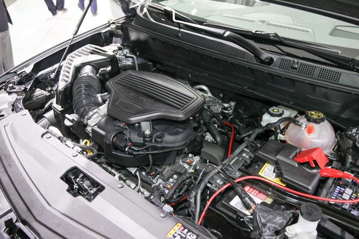 キャデラックの新しい3列シートSUV「XT6」に搭載されるエンジンは、3.6リッターV6。これに9段ATを組み合わせている。