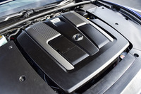 新開発された、3.5リッターV6ターボ「V35A-FTS」ユニット。静粛性とフラットなトルク特性が特徴となっている。