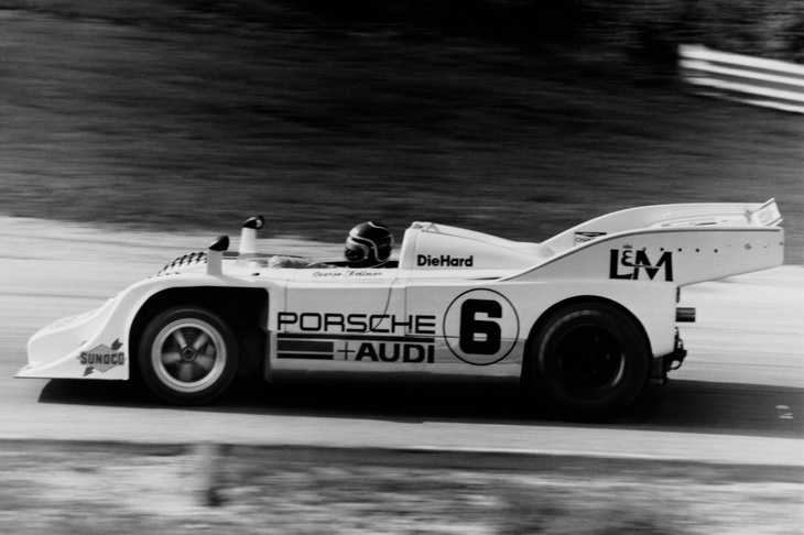 1972年のCan-Amシリーズに投入された「ポルシェ917/10K」。5リッターの大排気量ターボエンジンを搭載し、ライバルを圧倒した。