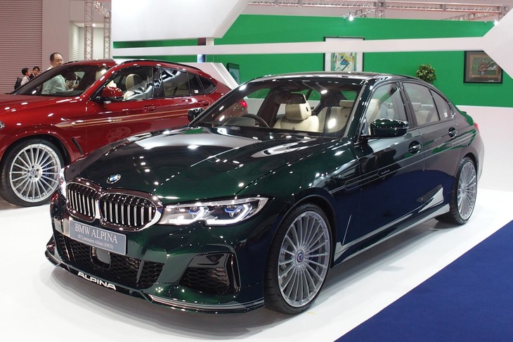 新型「BMWアルピナB3」は2020年、ドイツと日本で栄えある賞を獲得した。写真は2019年に開催された東京モーターショーでのもの。