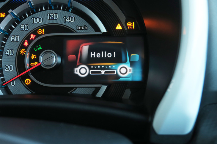 スズキ・ハスラー ハイブリッドXターボ（4WD）（メーター）