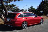 「メルセデス・ベンツE220dステーションワゴン アバンギャルド スポーツ」はチョイ乗りで17km/リッターをマーク。あくまでチョイ乗りですが。