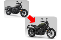 「CL500」は既存のクルーザーモデル「レブル500」とコンポーネントを共有。「モンキー」「ダックス」「ハンターカブ」といった他のネオレトロモデルほど“オリジナル重視”ではないが、そのぶんカスタムの素材としても面白そうだ。