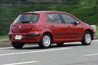 【スペック】
	プジョー307スタイル（4AT）：全長×全幅×全高＝4210×1760×1530mm/ホイールベース＝2610mm/車重＝1270kg/駆動方式＝FF/1.6リッター直4DOHC16バルブ（108ps/5800rpm、15.0kgm/4000rpm）/車両本体価格＝217.0万円
	 