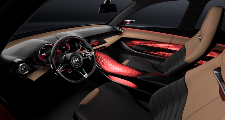 スイッチ類を極力使用しないデザインが採用された「トナーレ コンセプト」インテリア。