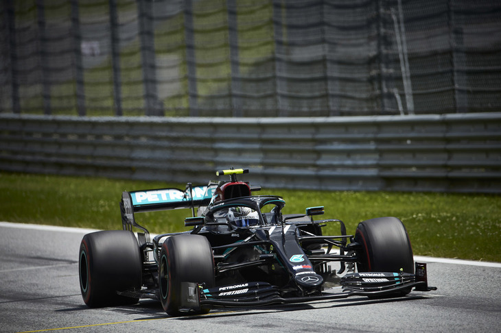 F1の2020年シーズン開幕戦オーストリアGPを制したメルセデスのバルテリ・ボッタス（写真）。昨季の開幕戦に続き、2年連続で初戦をものにした。（Photo=Mercedes）