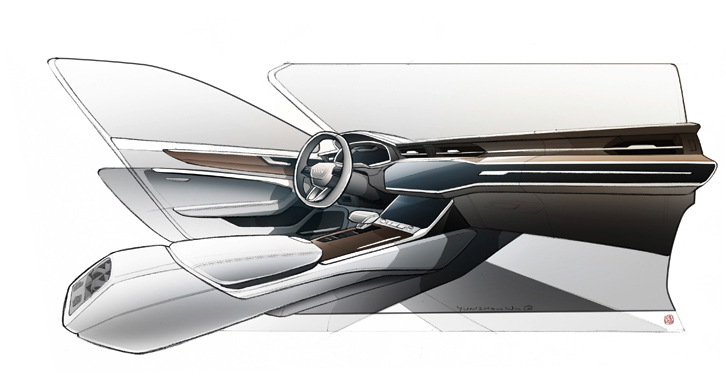 アウディA7スポーツバック（イラスト）