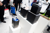 ホンダが出展した脱着式バッテリー「Honda Mobile Power Pack（ホンダモバイルパワーパック）」。