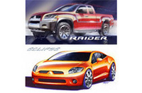 【デトロイトショー2005】三菱、スポーツトラック「レイダー」と新型「エクリプス」発表の画像