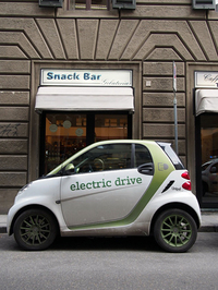 「スマート・エレクトリックドライブ」。フィレンツェ市街にて。