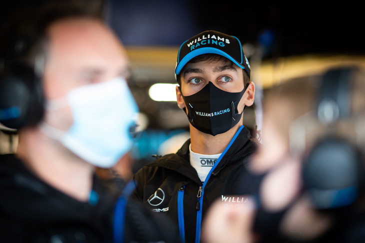 過去2シーズンで最下位と低迷していたウィリアムズに復調の兆し。2018年のイタリアGP以来となる2台そろってQ2進出を果たし、ジョージ・ラッセル（写真）はトップ10グリッドを争うQ3まであと0.190秒と肉薄。ルーキーのニコラス・ラティフィも15番グリッドにつけた。しかしレースではライバルに対し十分な力を発揮できず、ラッセル18位。ラティフィは危険なピットアウトで他車に接触、タイヤをパンクさせてペナルティーも科され、最後尾19位で完走。なおラッセルもラティフィも来季のチーム残留が決まっている。（Photo=Williams）