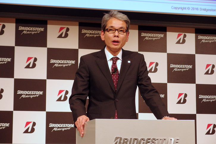 「レース会場に身を置き、喜びを直接感じることが“ワクワク”の提供につながる」と語る、ブリヂストンの東 正浩執行役員。