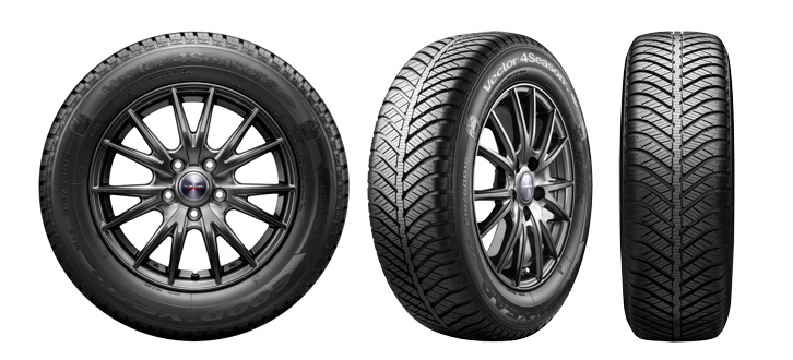 「ベクター4シーズンズ ハイブリッド」は、年間を通して使用できるグッドイヤーのオールシーズンタイヤである。