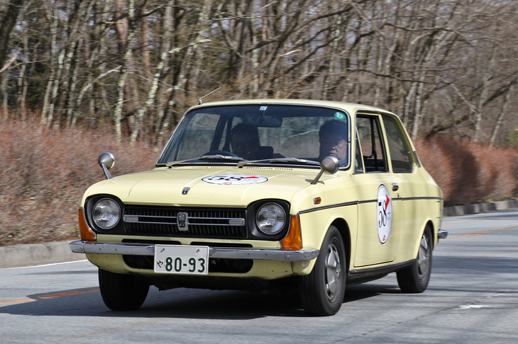 1970年「スバルff-1 1300Gスポーツセダン」。いつもは「シトロエンSM」で参加しているオーナー氏いわく「シトロエンとスバルが好きなんです」。