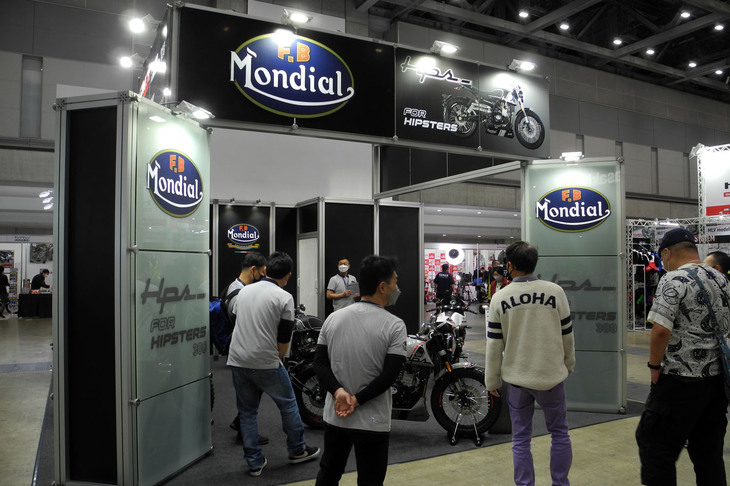 F.Bモンディアルの展示エリアの様子。